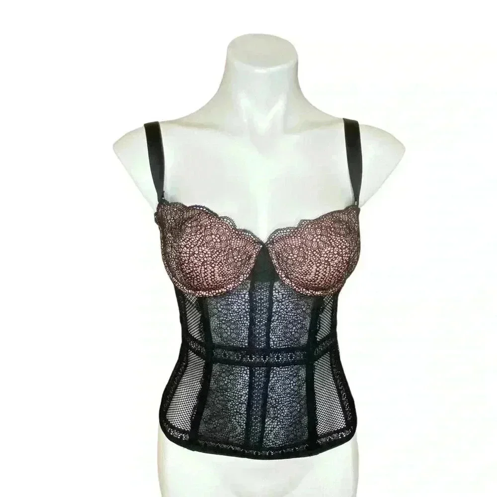 Victoria’s Secret 33C coquette garter bustier corset size 34C New with tags